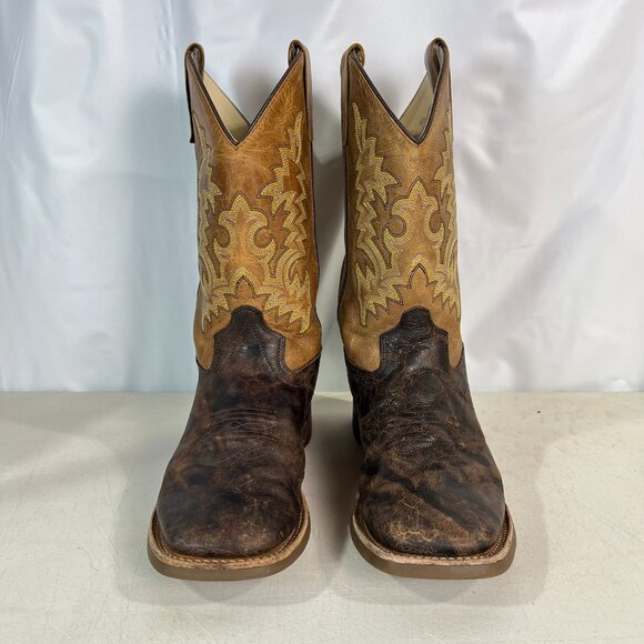 Cody James Square Toe Boots Child Youth Size 7.0 D Style BBSC1895 Leather Brown - Picture 3 of 16